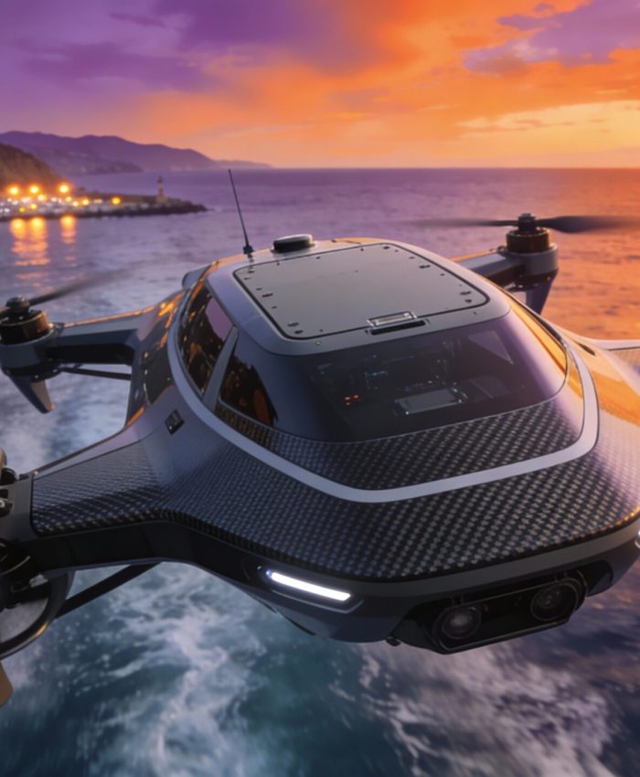 Dron marítimo de superficie diseñado para operar en la costa de España, ideal para proyectos de investigación marina y vigilancia costera gracias a su casco de fibra de vidrio y carbono.